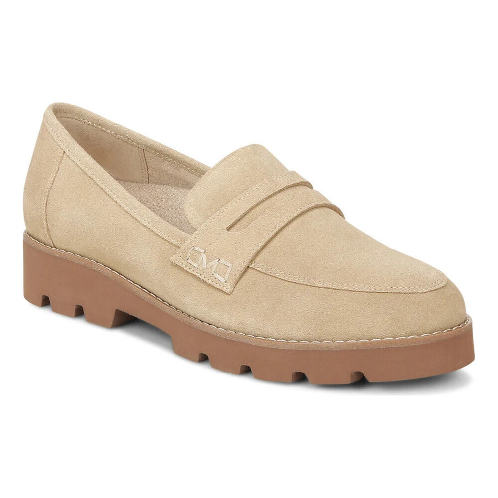 Vionic Cheryl II Loafers Women's 8.5 Beige Suede Moc Toe Slip-On Shoes GAL981
